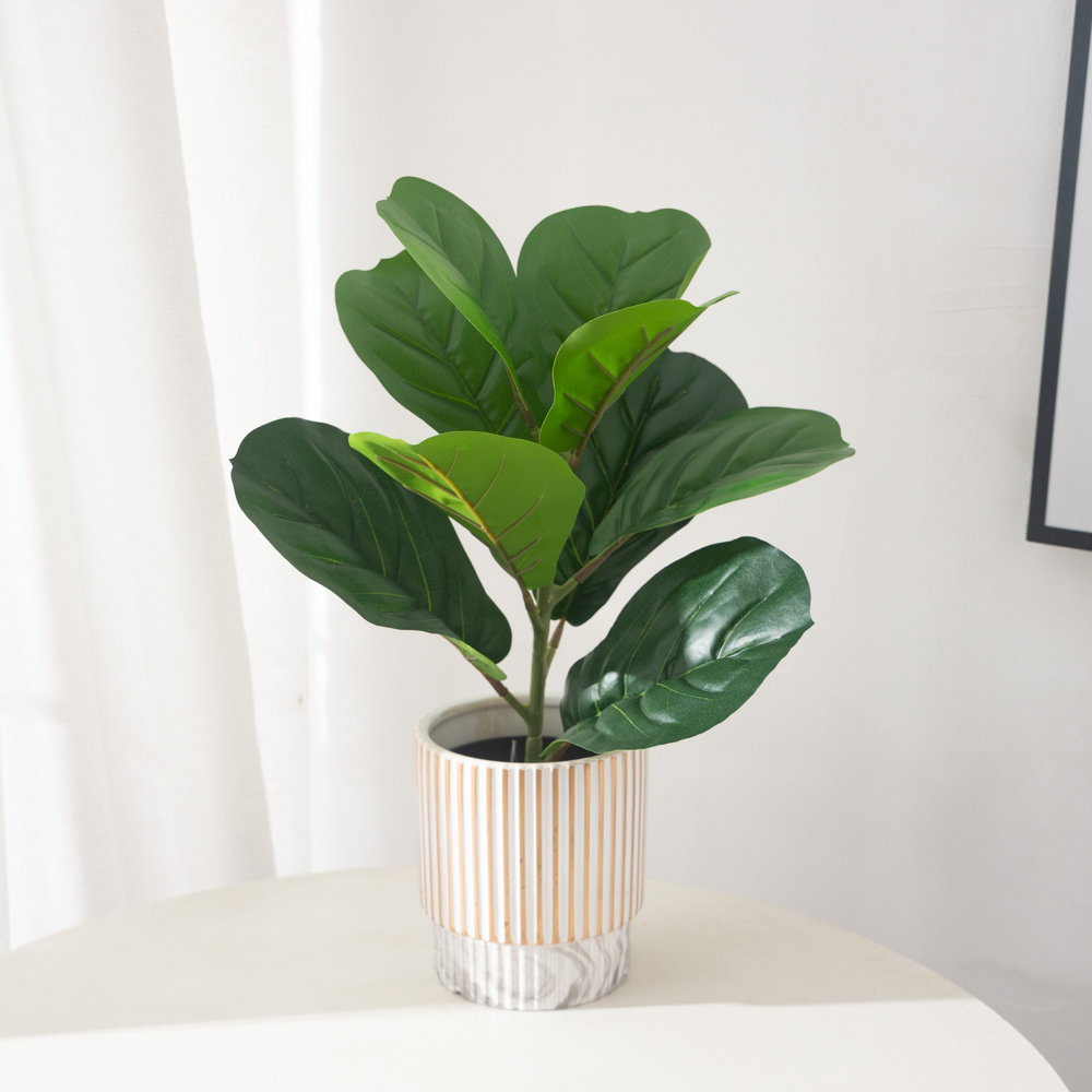 38cm 9 Forks Artificial Ficus  – Ficus Lyrata Tree recenzja i cena