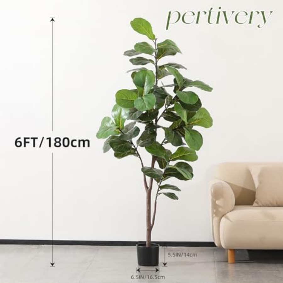 Artificial Fiddle Leaf Fig Tre – Ficus Lyrata Tree recenzja i cena