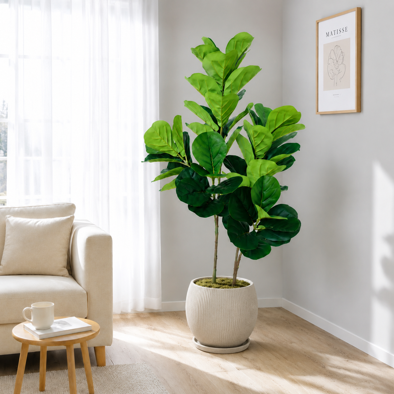 130cm/4.3ft Artificial Ficus L – Ficus Lyrata Tree recenzja i cena