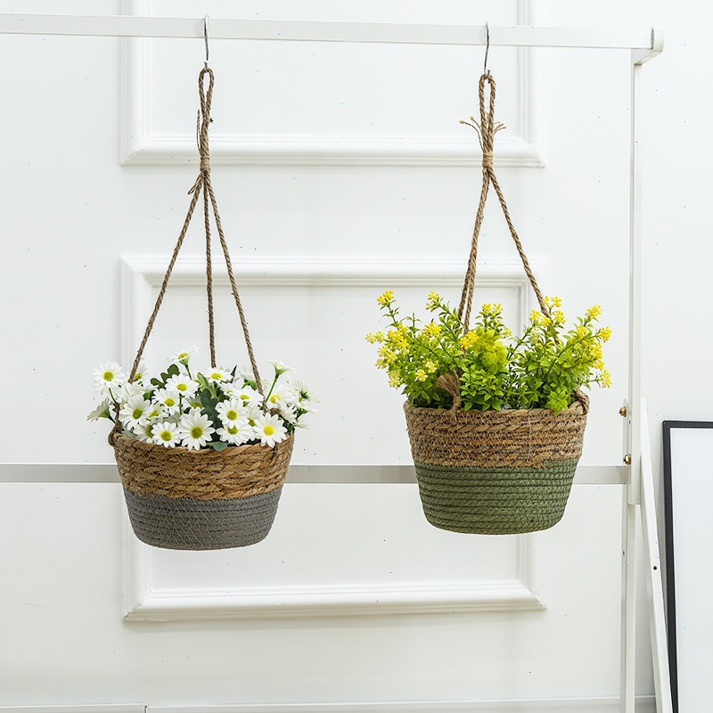 Straw Hanging Basket Flower Po – Spider Plant Hanging recenzja i cena