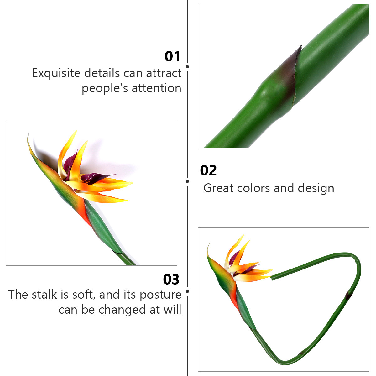 Real Touch Artificial Bird of  – Bird Paradise Strelitzia recenzja i cena